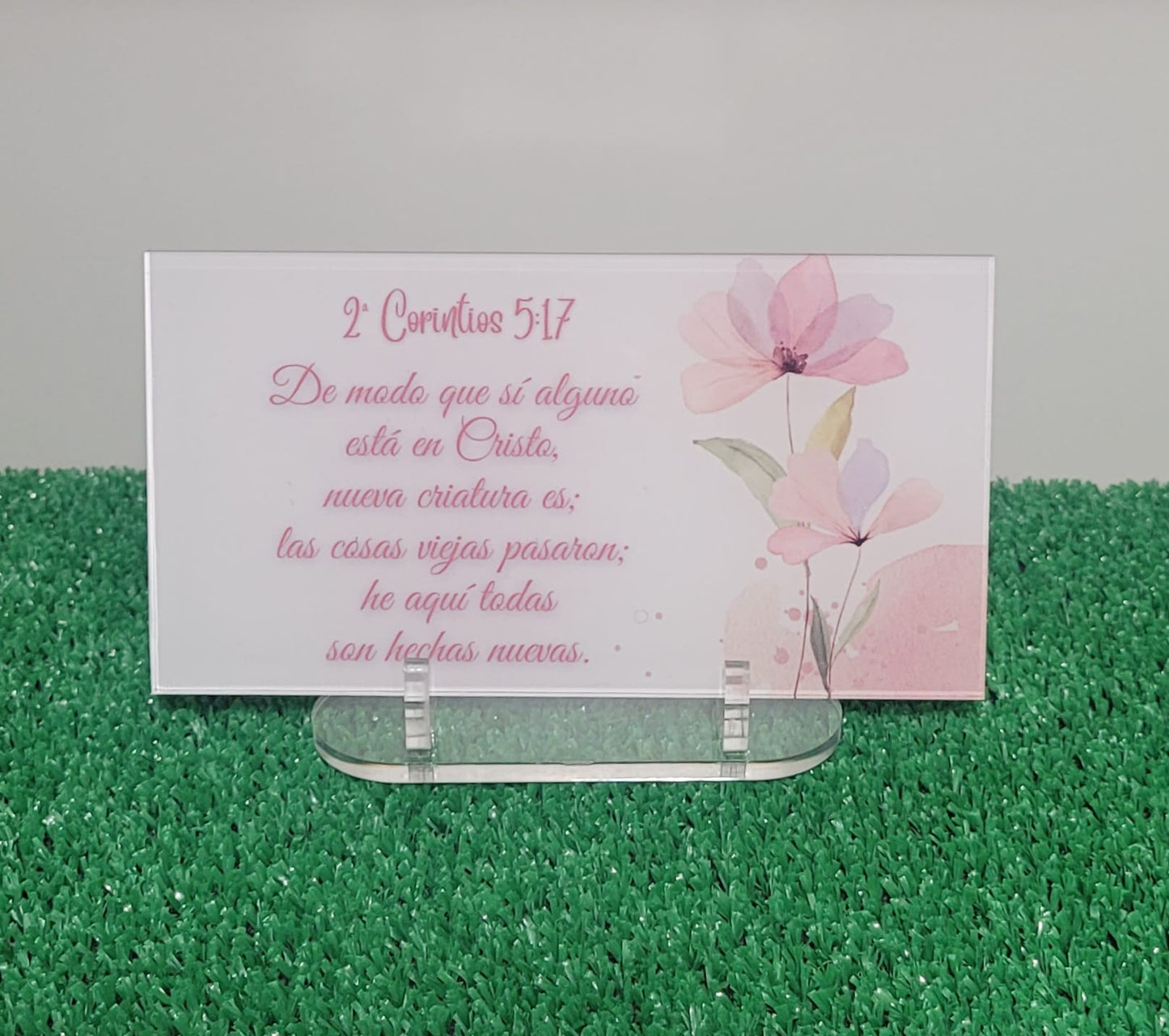 PLACA METACRILATO 2ª CORINTIOS 5:17